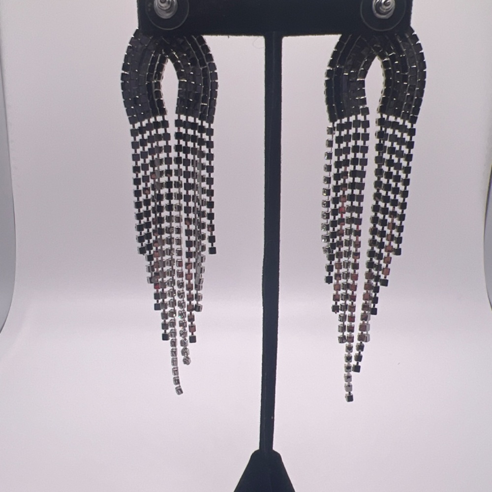 Rhinestone Statement Earrings - image 5